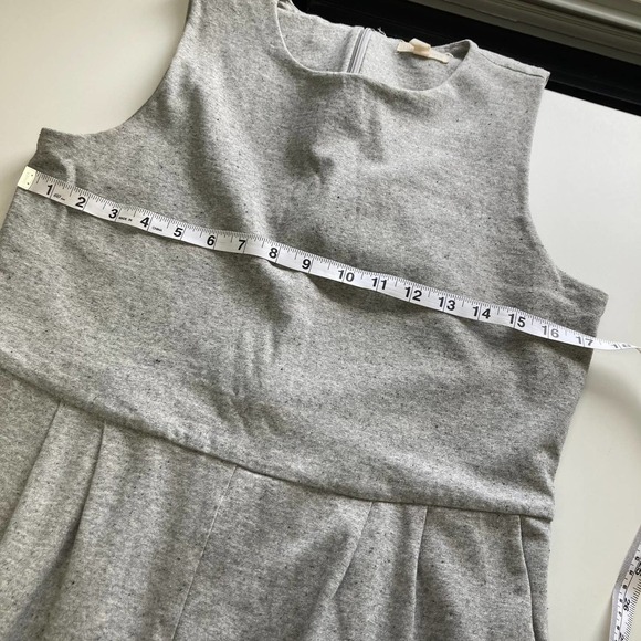 Eileen Fisher Gray Organic Cotton Knit Moon Romper/Jumpsuit - Picture 12 of 13